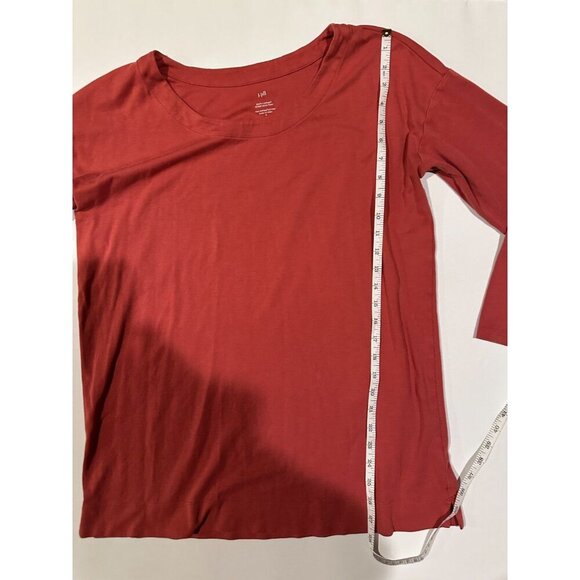 EUC Womens J Jill Simply Supima Scoop Neck Tunic Size Medium M Shirt Top Coral - Picture 6 of 9